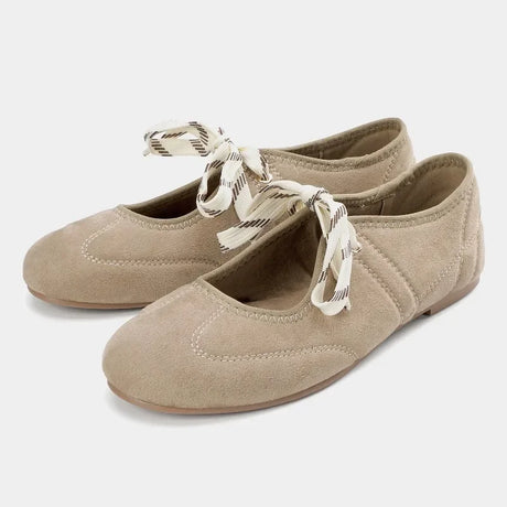 Lace-Up Ballet Flats for Women – Stylish & Comfortable
