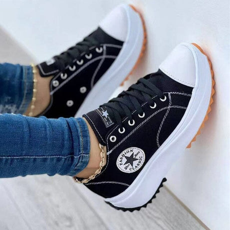 Lace-Up Casual Sneakers for Women – Stylish & Comfortable