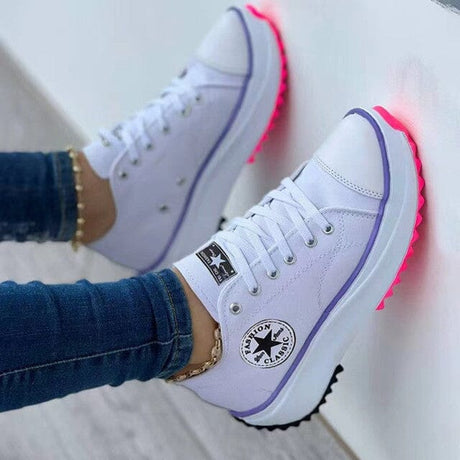 Lace-Up Casual Sneakers for Women – Stylish & Comfortable