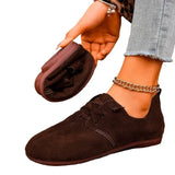 Lace-Up Flat Shoes for Women – Soft & Comfortable Black Flats