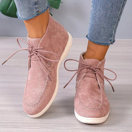 Lace-Up Short Boots for Women – Stylish & Comfortable Footwear