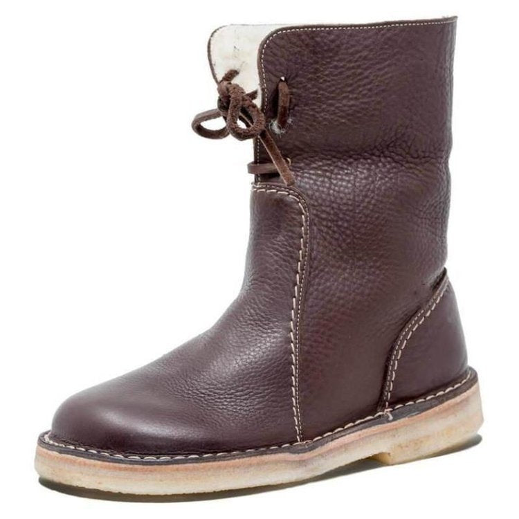 Lace-Up Snow Boots for Women – Cozy & Stylish for Winter