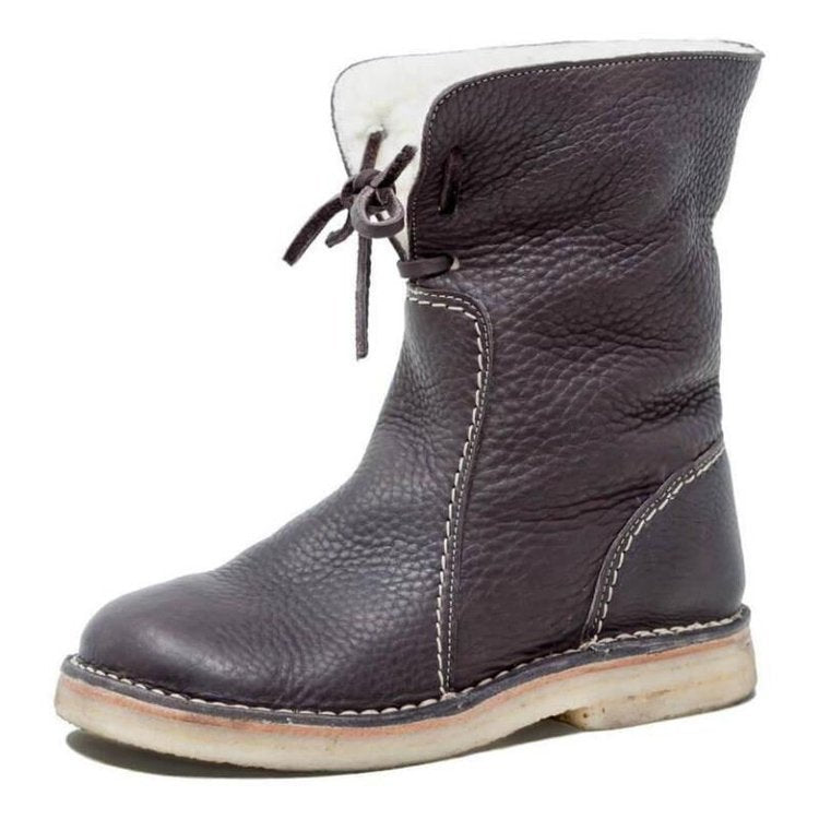 Lace-Up Snow Boots for Women – Cozy & Stylish for Winter
