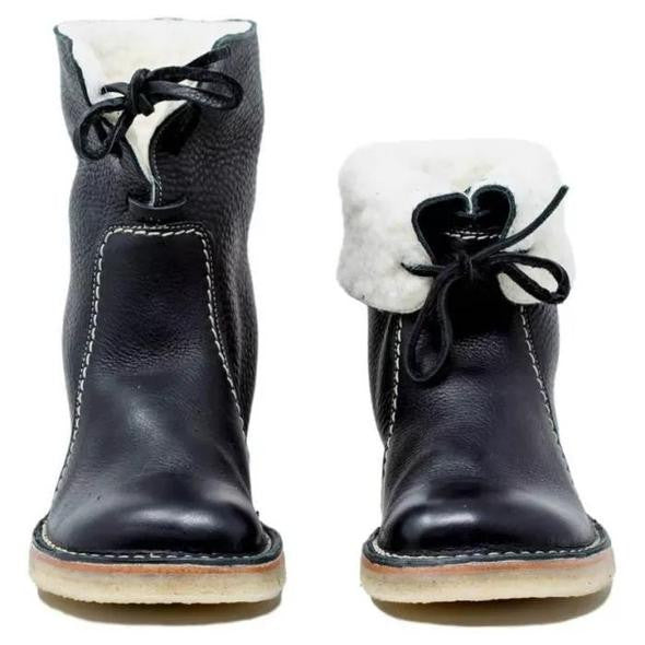 Lace-Up Snow Boots for Women – Cozy & Stylish for Winter