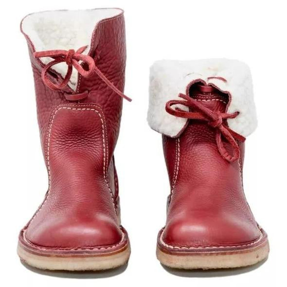 Lace-Up Snow Boots for Women – Cozy & Stylish for Winter
