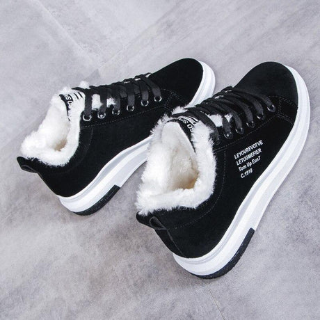 Lace-Up Suede Sneakers for Women – Cozy & Stylish Comfort