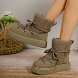 Lace-Up Winter Boots for Women – Cozy & Non-Slip Design