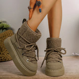 Lace-Up Winter Boots for Women – Cozy & Non-Slip Design