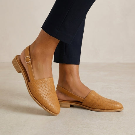 Woven Slingback Loafers – Casual Lightweight Comfort Slip-On Flats