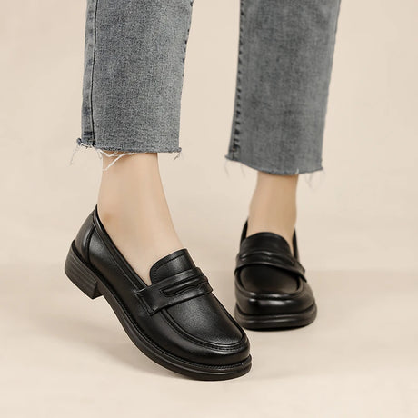 Lightweight Black Penny Loafers for Women – Effortless Style & Comfort