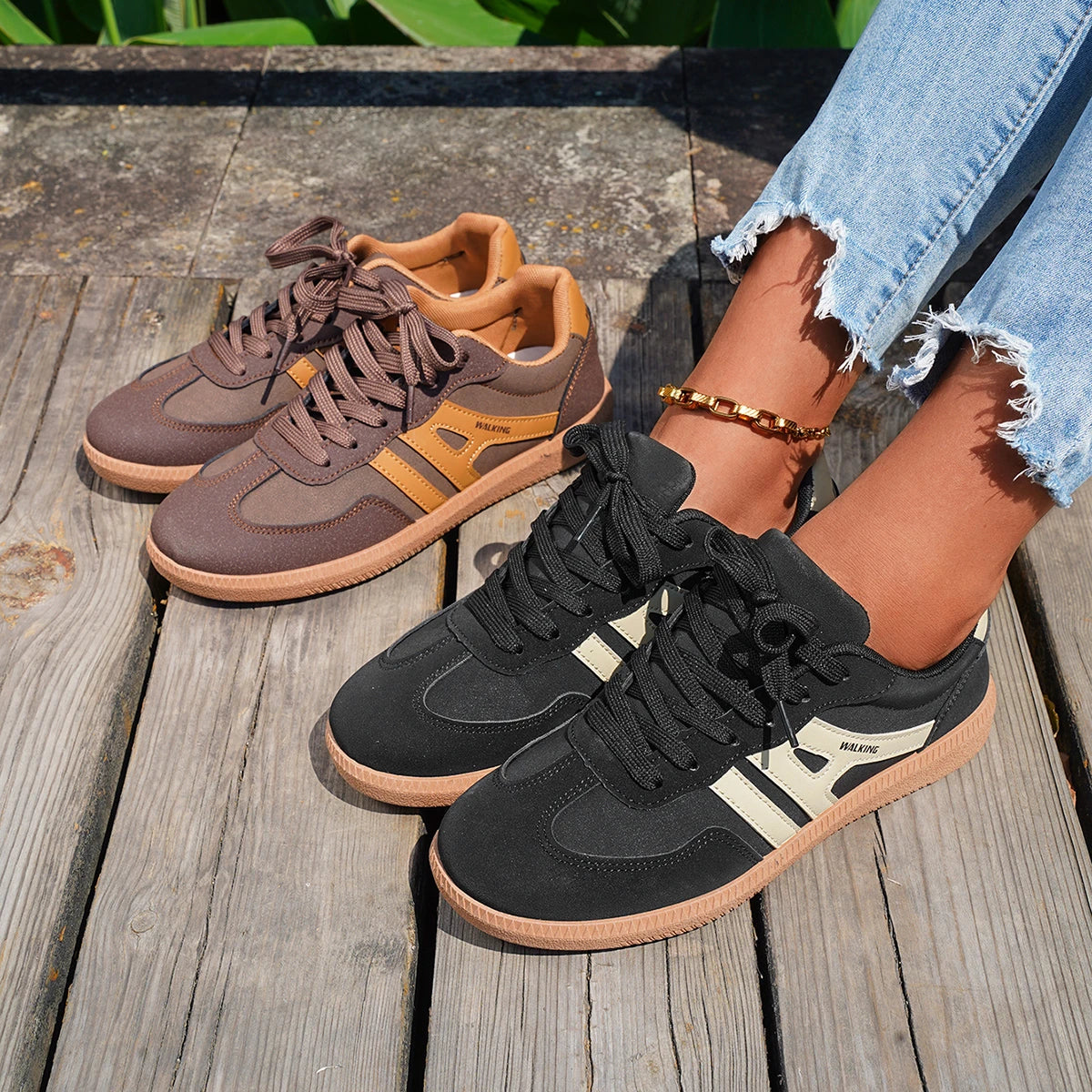 Lightweight Lace-Up Sneakers for Women – Stylish & Comfortable Design 0