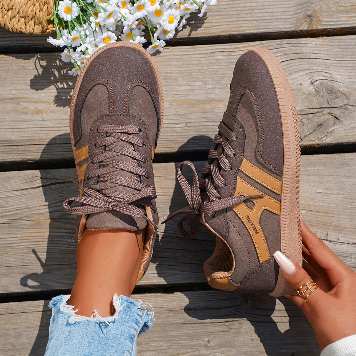 Lightweight Lace-Up Sneakers for Women – Stylish & Comfortable Design 3