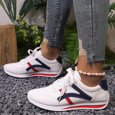 Lightweight White Sneakers for Women – Stylish & Comfortable Slip-On Design 0