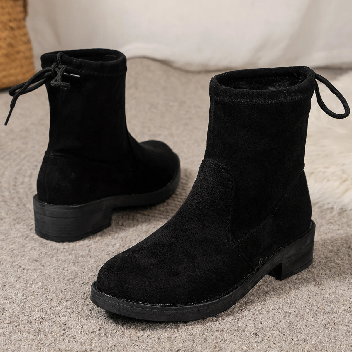 Low Heel Ankle Boots for Women – Chic & Versatile Black Booties