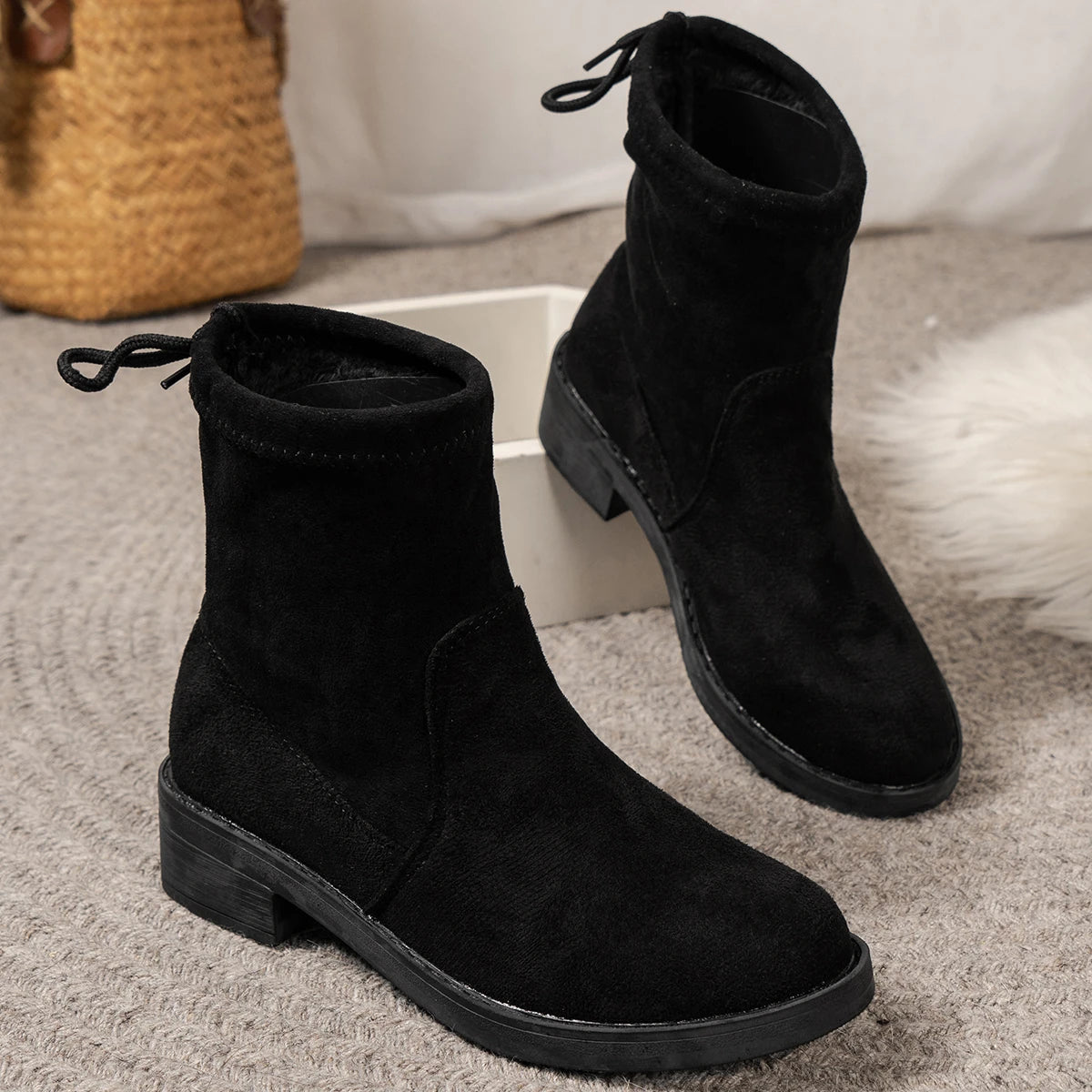 Chic Low Heel Ankle Boots for Women