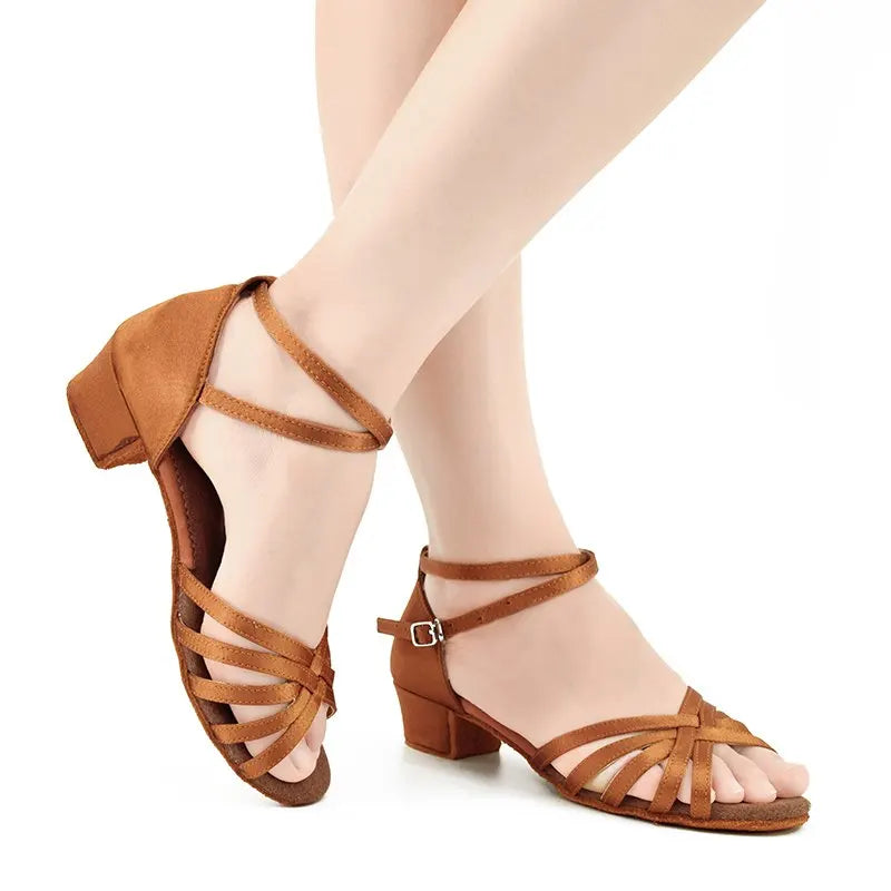 Low Heel Latin Dance Shoes for Girls – Comfortable & Stylish