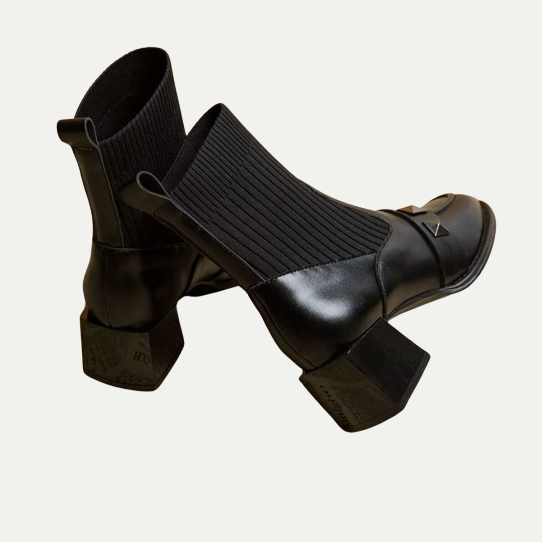 Luxe Elastic Sock Ankle Boots