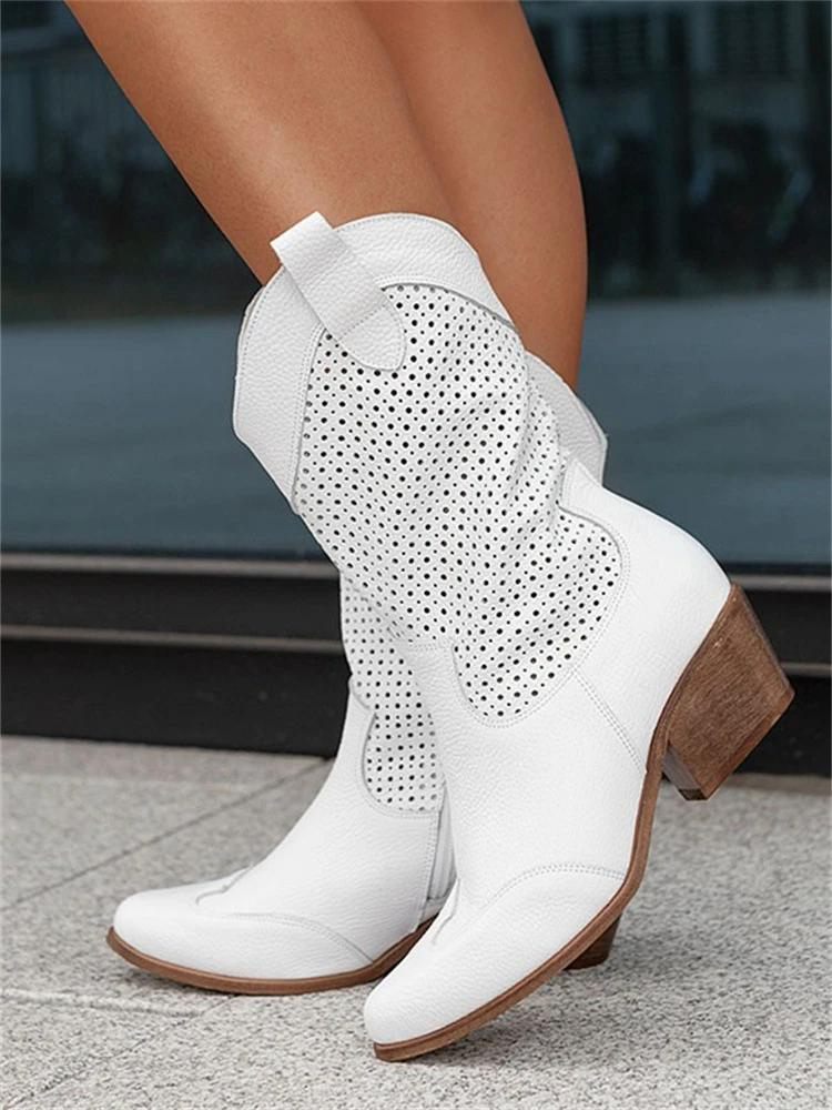 Medium Heel Cowboy Boots for Women – Chic & Versatile Style