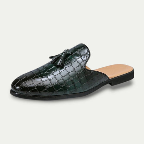 Men Old Money Leather Tassel Loafers Summer Mules Shoes