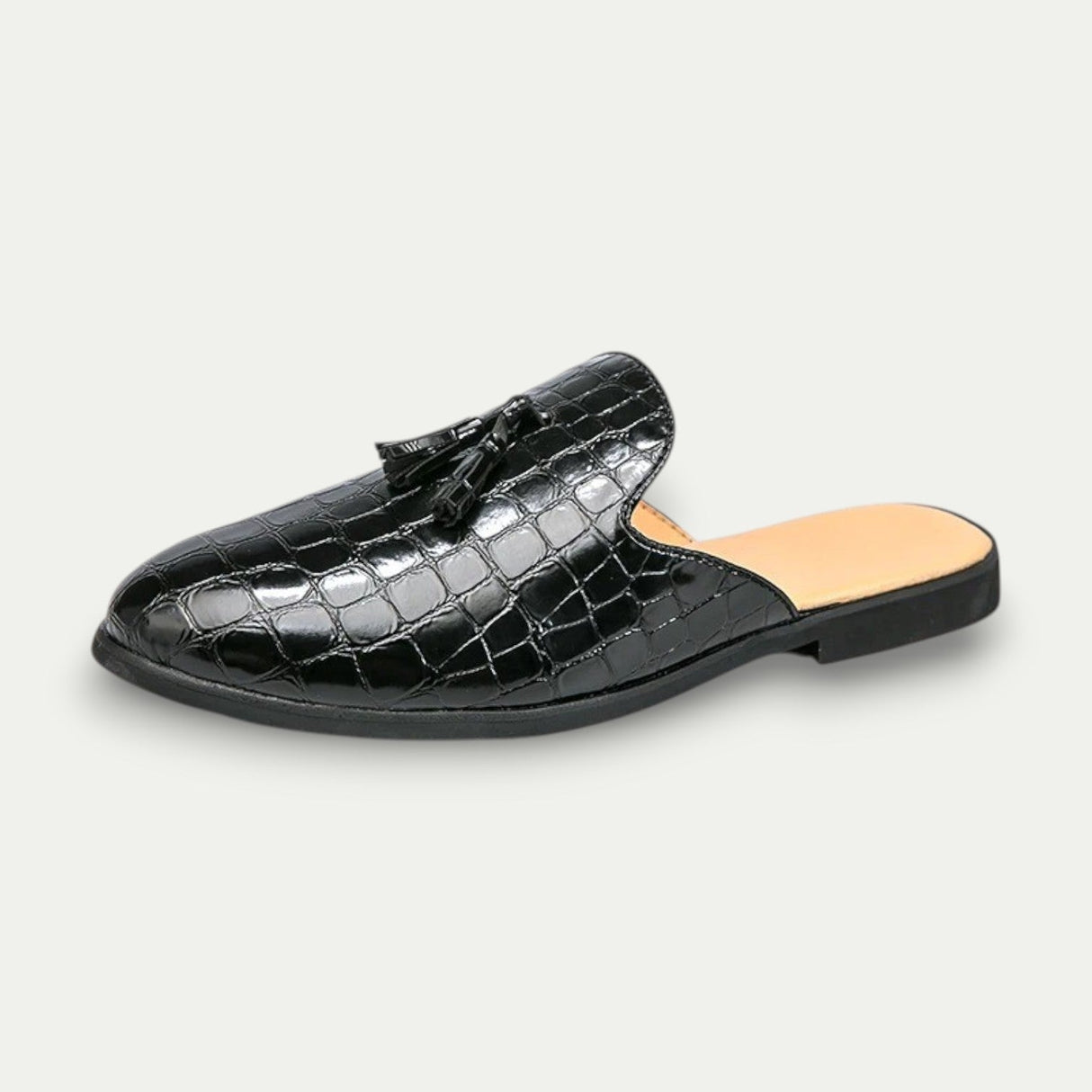Men Old Money Leather Tassel Loafers Summer Mules Shoes