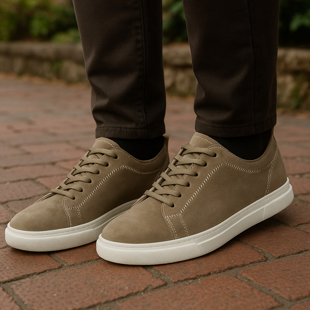 Men Waterproof Leather Casual Sneakers