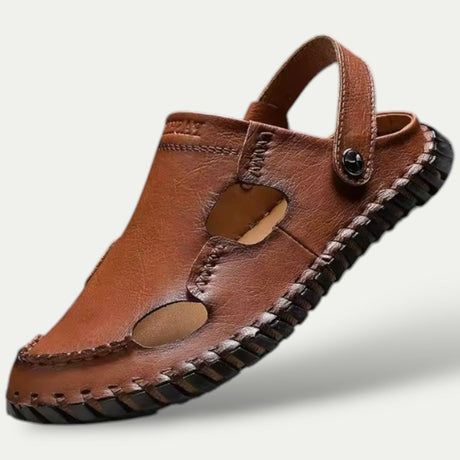Men's Retro Leather Sandals – Classic Summer Comfort