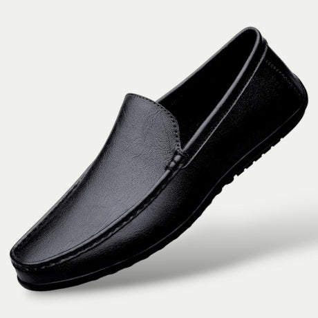 Mens Genuine Leather Old Money Loafers Soft Slip On