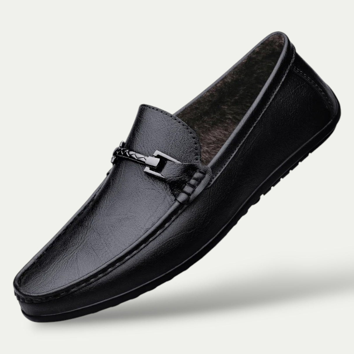Mens Genuine Leather Old Money Loafers Soft Slip On