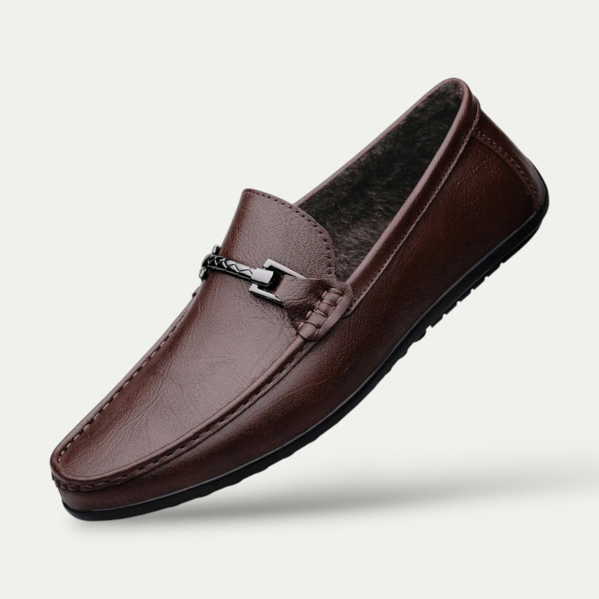Mens Genuine Leather Old Money Loafers Soft Slip On