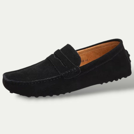Mens Leather Old Money Slip On Loafers
