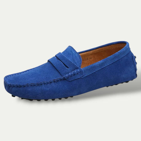 Mens Leather Old Money Slip On Loafers