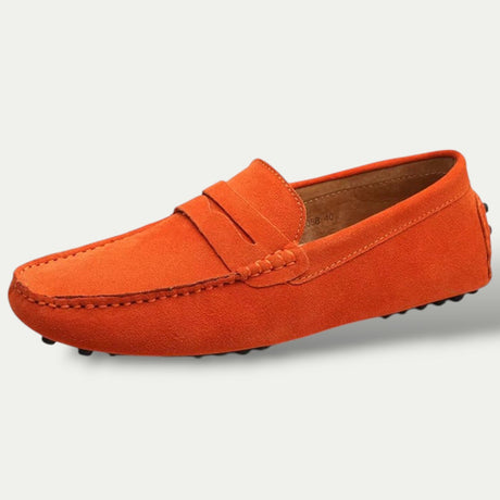 Mens Leather Old Money Slip On Loafers