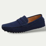 Mens Leather Old Money Slip On Loafers