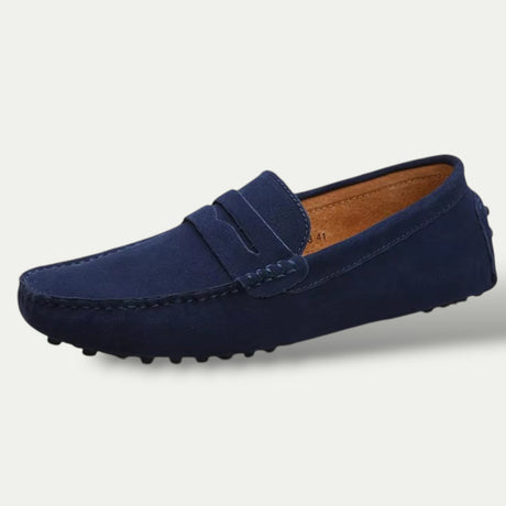 Mens Leather Old Money Slip On Loafers