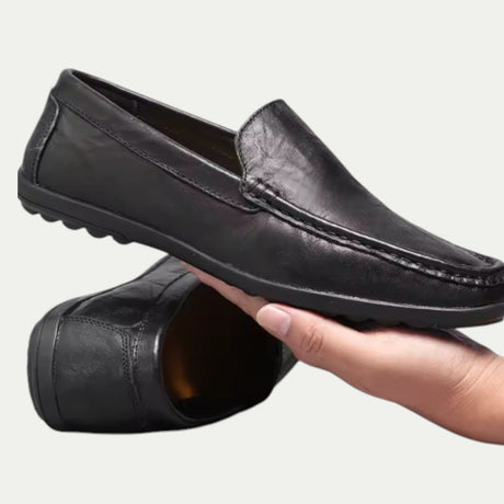 Mens Old Money Genuine Leather Slip On Loafers