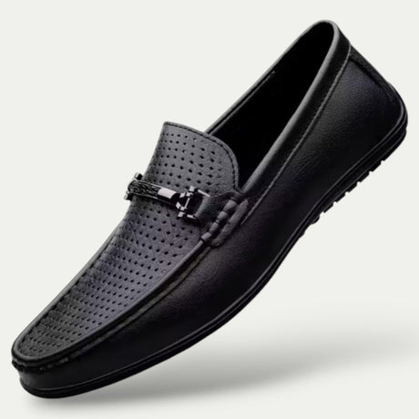 Mens Old Money Leather Slip On Loafers