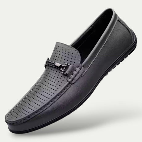 Mens Old Money Leather Slip On Loafers