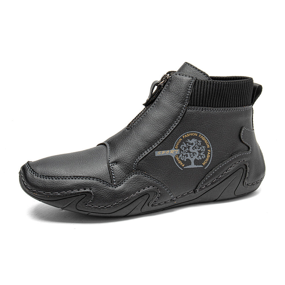 Microfiber Leather Ankle Boots for Men – Stylish & Comfortable 5
