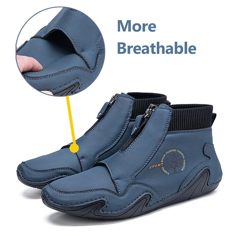 Microfiber Leather Ankle Boots for Men – Stylish & Comfortable 6