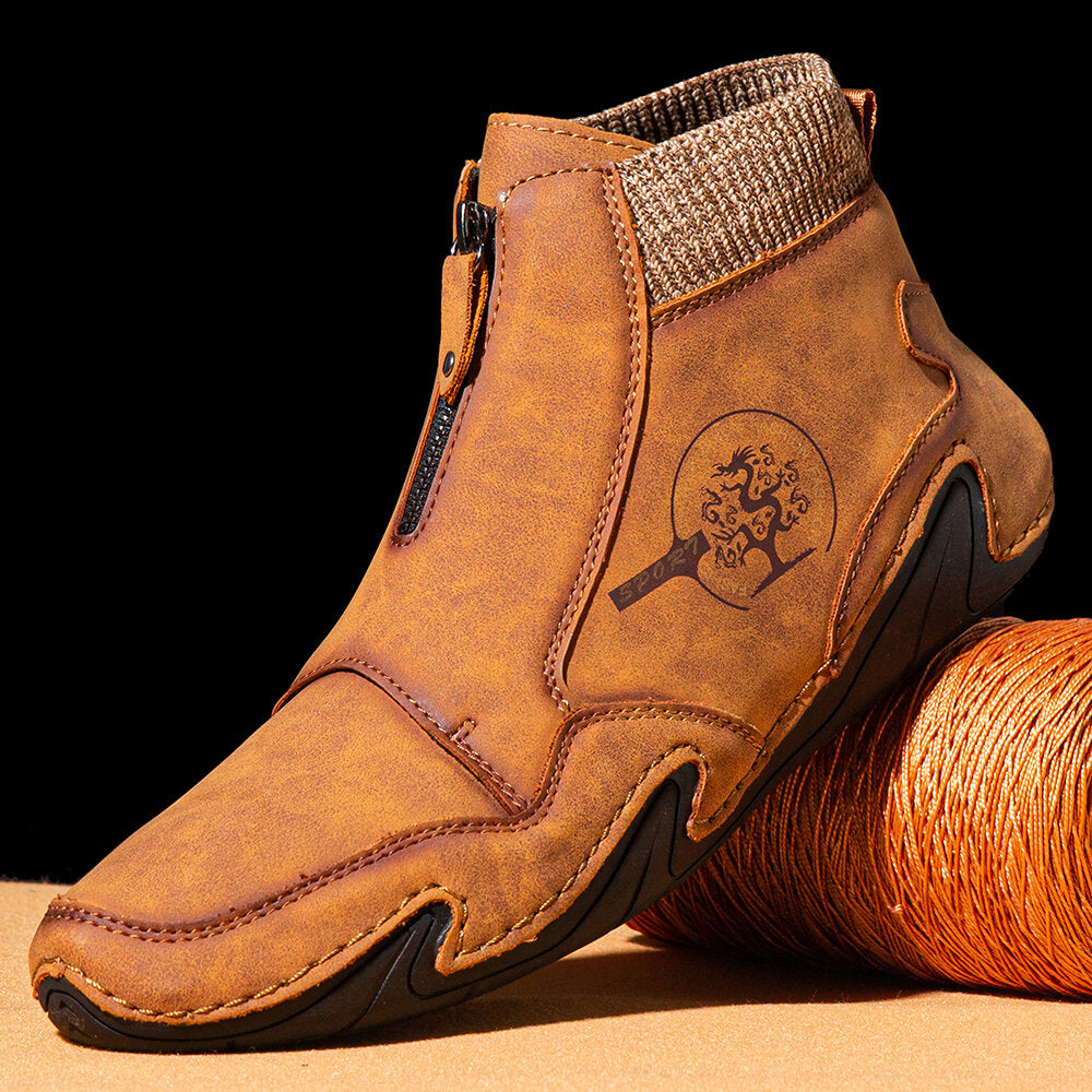 Microfiber Leather Ankle Boots for Men – Stylish & Comfortable 8