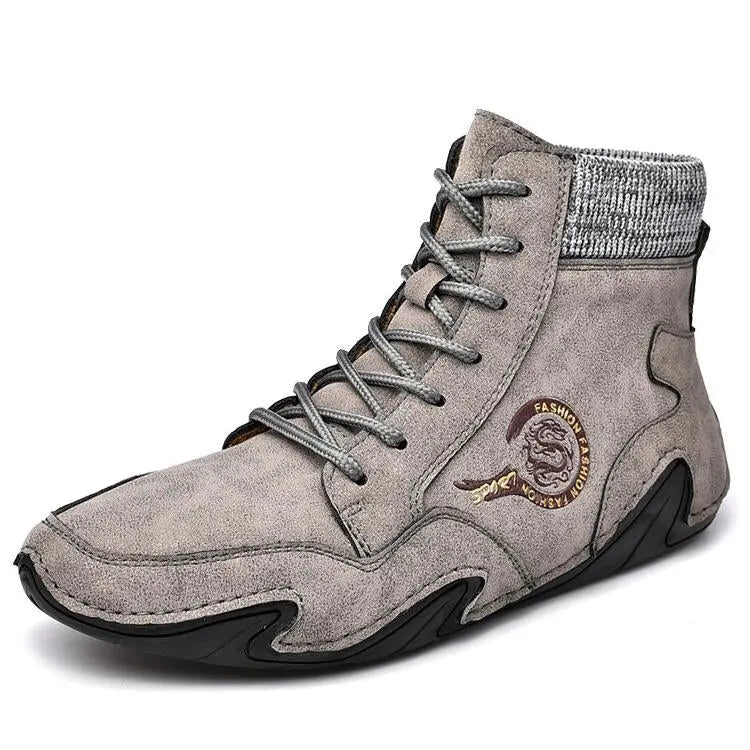 Microfiber Leather Sock Boots for Men – Comfortable & Versatile Style 0