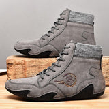 Microfiber Leather Sock Boots for Men – Comfortable & Versatile Style 8