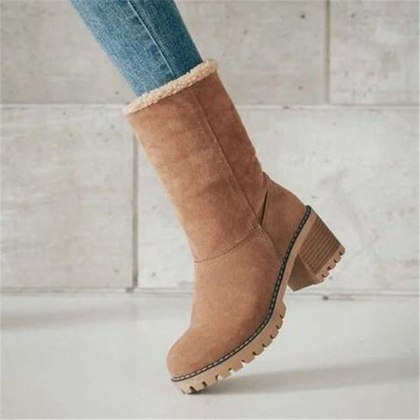 Mid-Tube Snow Boots for Women – Stylish & Versatile Winter Wear