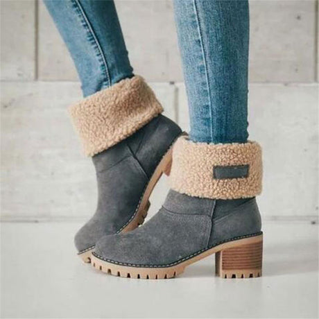 Mid-Tube Snow Boots for Women – Stylish & Versatile Winter Wear