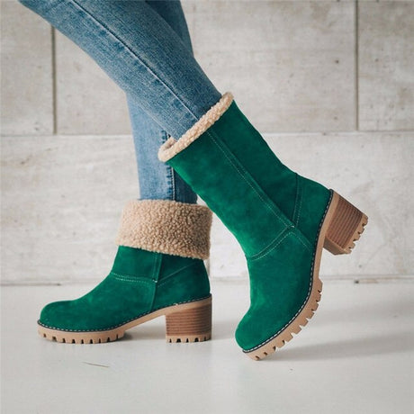 Mid-Tube Snow Boots for Women – Stylish & Versatile Winter Wear