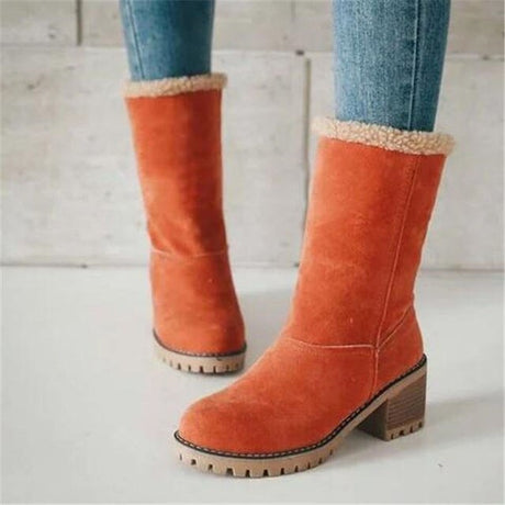 Mid-Tube Snow Boots for Women – Stylish & Versatile Winter Wear