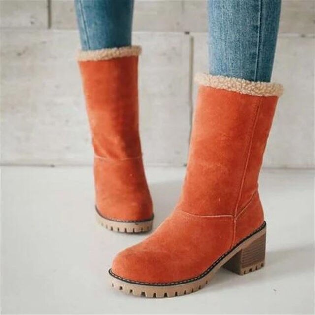 Mid-Tube Snow Boots for Women – Stylish & Versatile Winter Wear