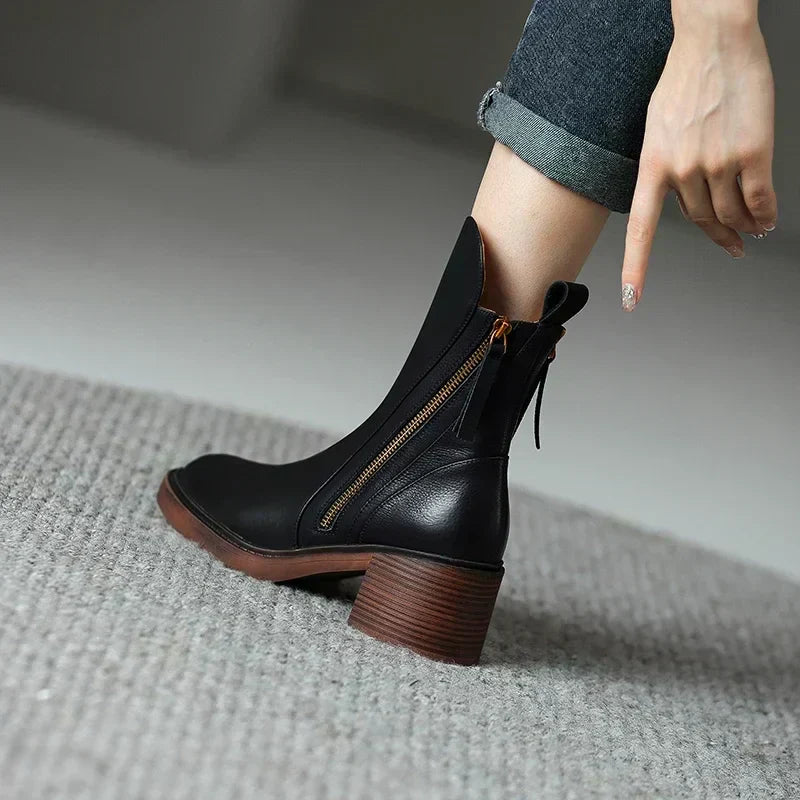 Minimalist Black Ankle Boots for Women – Effortlessly Stylish & Comfortable
