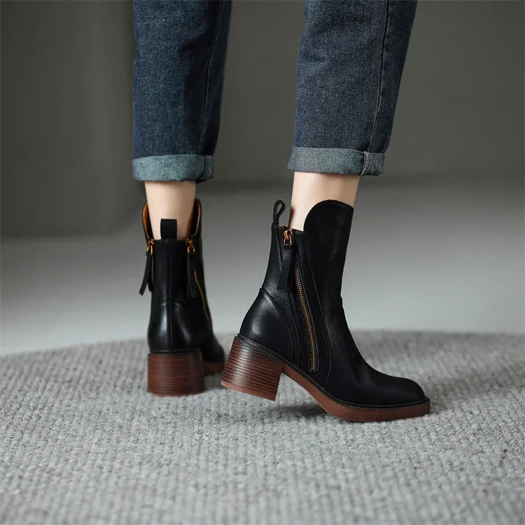 Minimalist Black Ankle Boots for Women – Effortlessly Stylish & Comfortable