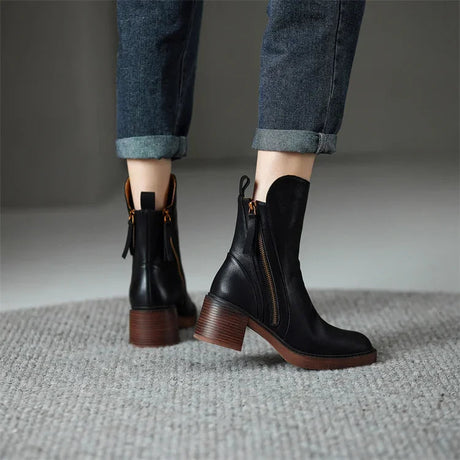 Minimalist Black Ankle Boots for Women – Effortlessly Stylish & Comfortable